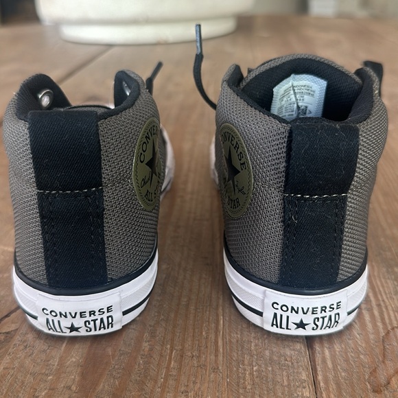 Converse ALL STAR Kicks Kids Army Green Khaki Black Brand New US1/13.5UK/32EU - Picture 6 of 8